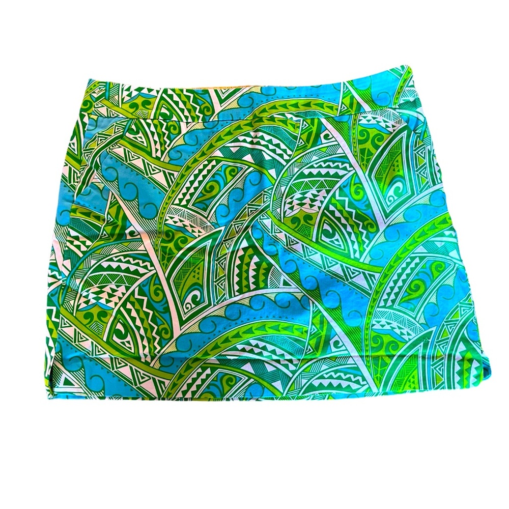 🔥4 for $75🔥 LoudMouth Golf Women’s Blue Green Multicolor Patterned Print Skort